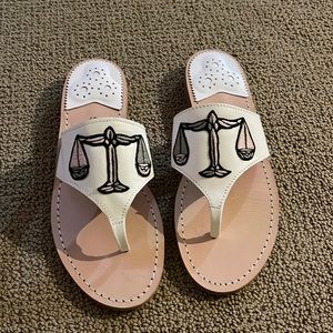 Jack Rogers Libra embroidered sandals size 7.5M